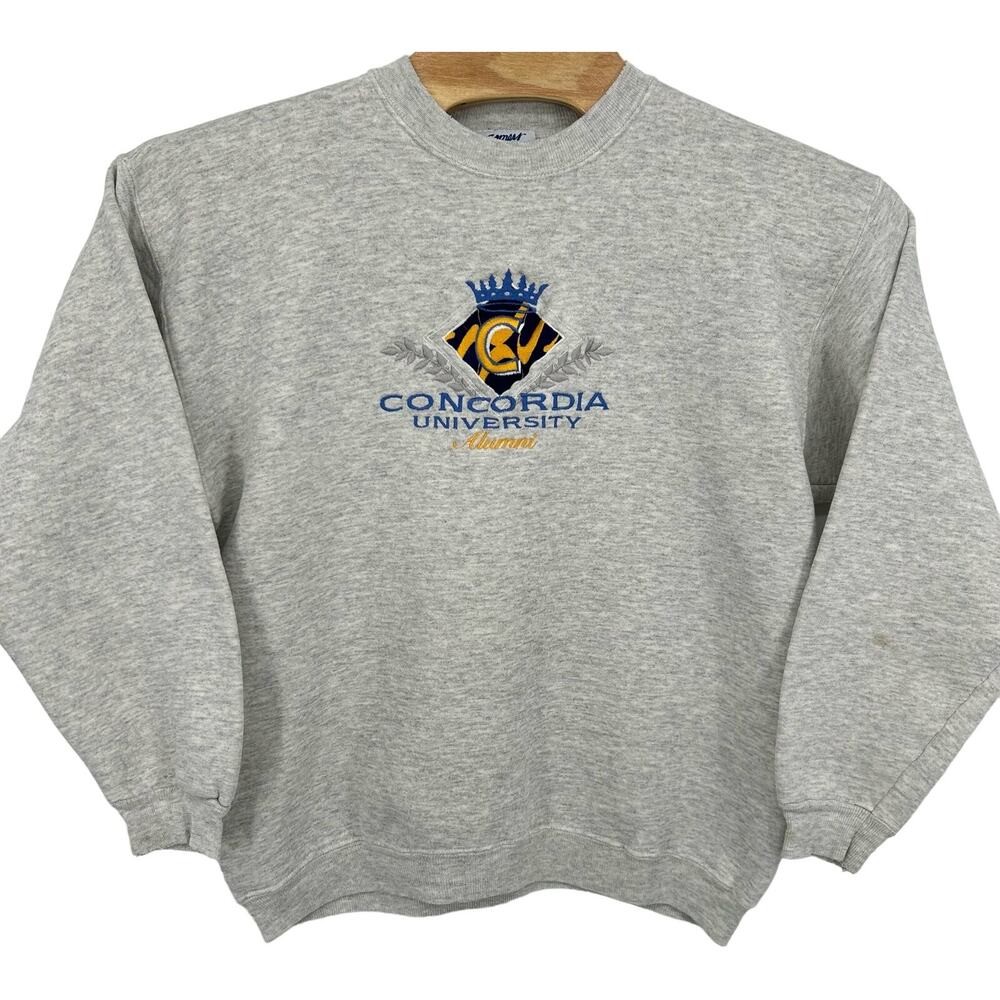 VTG 80s 90s‎ men's Embroidered Concordia University Falcons crewneck sweatshirt